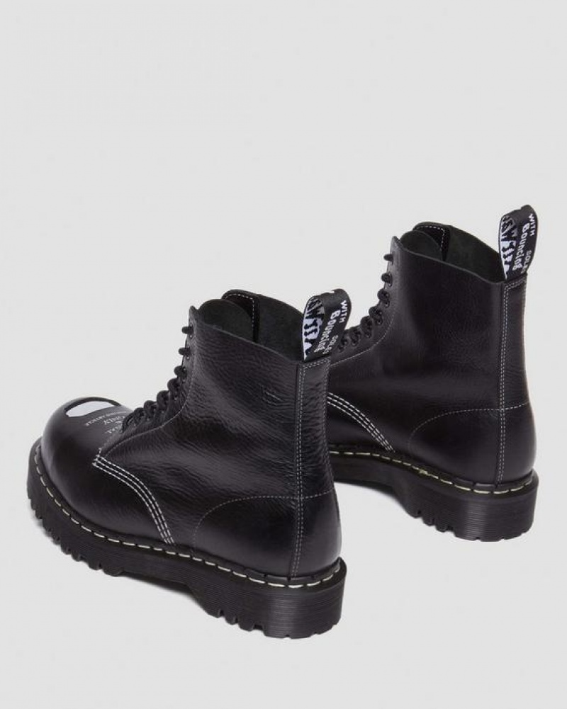 Dr Martens 1460 Pascal Bex Exposed Steel Tå Blonder Up Støvler Dame Sort | Danmark_Dr88860