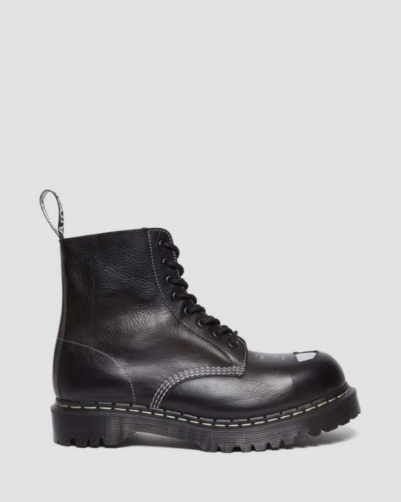 Dr Martens 1460 Pascal Bex Exposed Steel Tå Blonder Up Støvler Dame Sort | Danmark_Dr88860