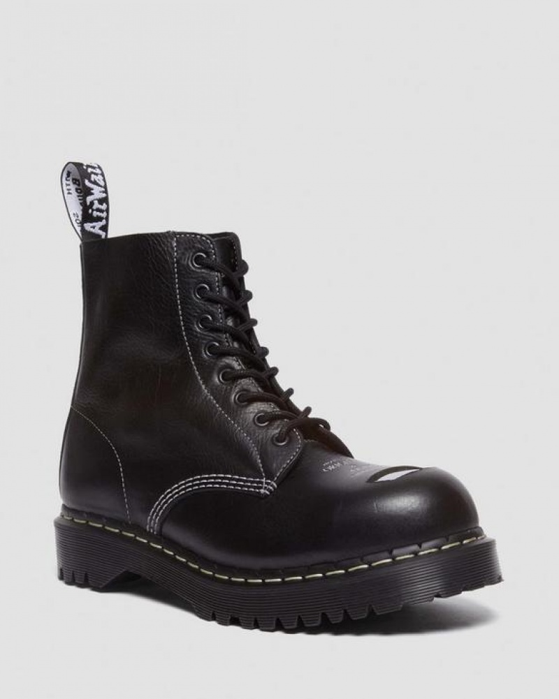 Dr Martens 1460 Pascal Bex Exposed Steel Tå Blonder Up Støvler Dame Sort | Danmark_Dr88860