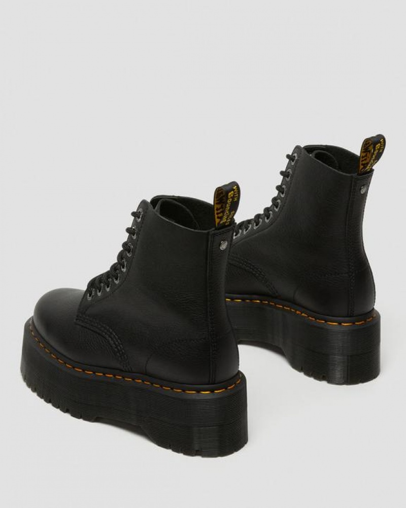 Dr Martens 1460 Pascal Max Læder Platform Støvler Dame Sort | Danmark_Dr74551