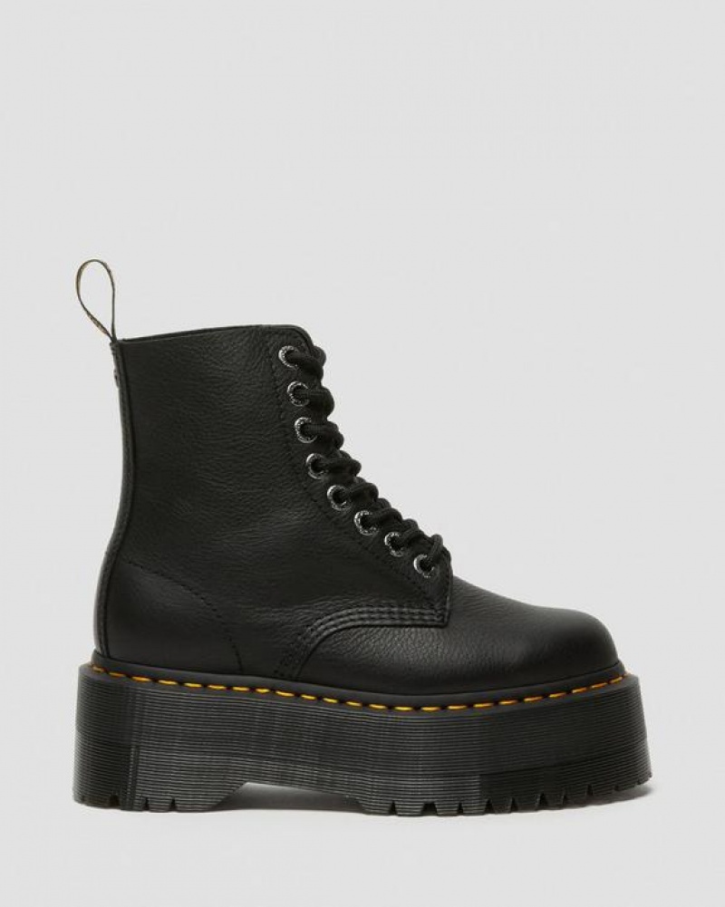 Dr Martens 1460 Pascal Max Læder Platform Støvler Dame Sort | Danmark_Dr74551