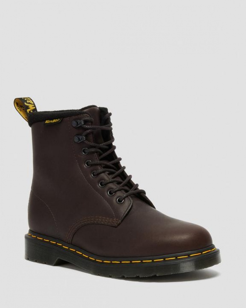 Dr Martens 1460 Pascal Warmwair Læder Blonder Up Støvler Dame Mørkebrune | Danmark_Dr12402