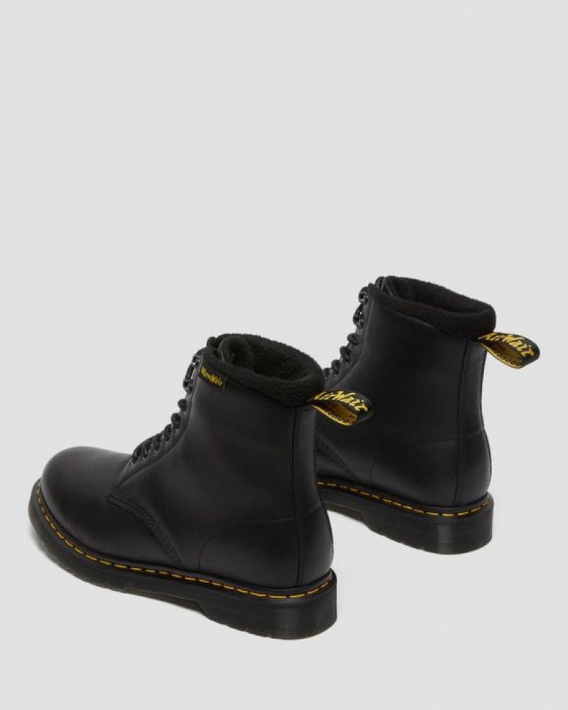 Dr Martens 1460 Pascal Warmwair Læder Blonder Up Støvler Dame Sort | Danmark_Dr58272