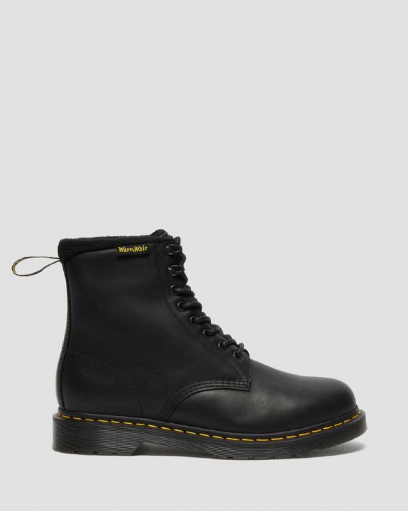 Dr Martens 1460 Pascal Warmwair Læder Blonder Up Støvler Dame Sort | Danmark_Dr58272