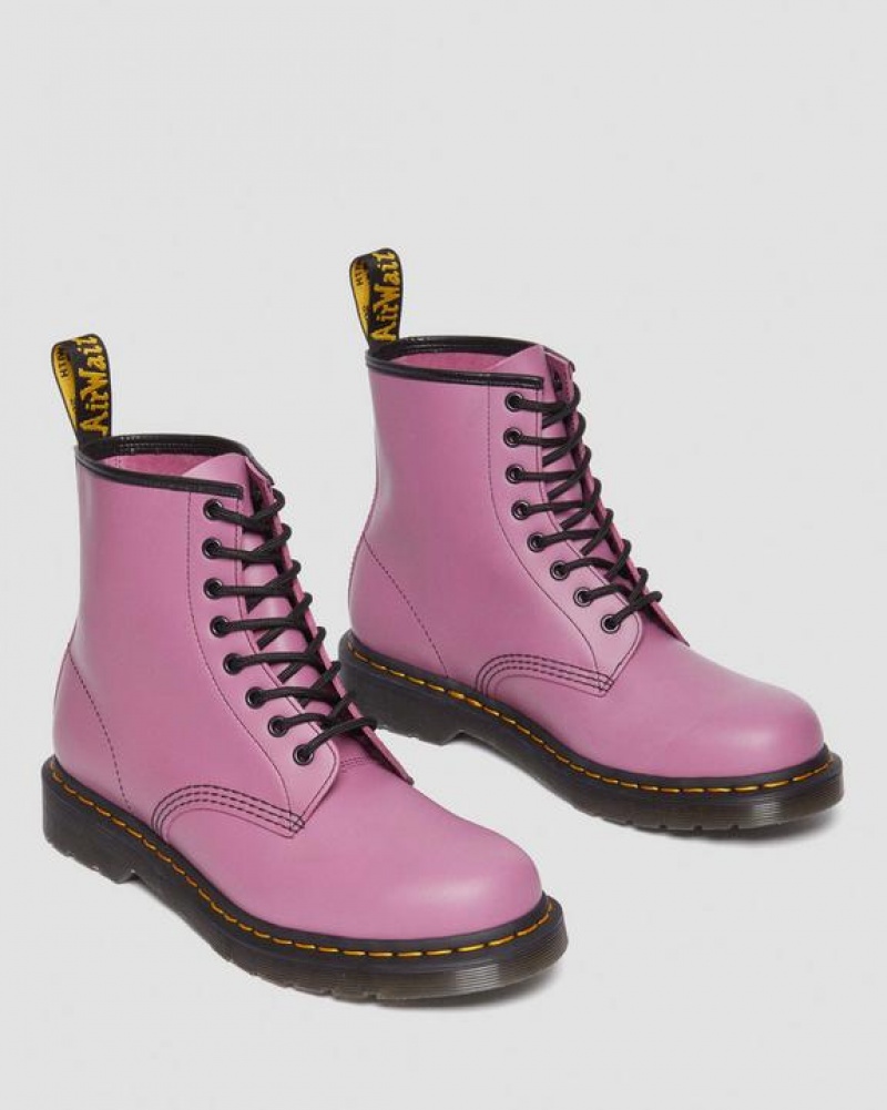 Dr Martens 1460 Smooth Læder Blonder Up Støvler Dame Lilla | Danmark_Dr77716