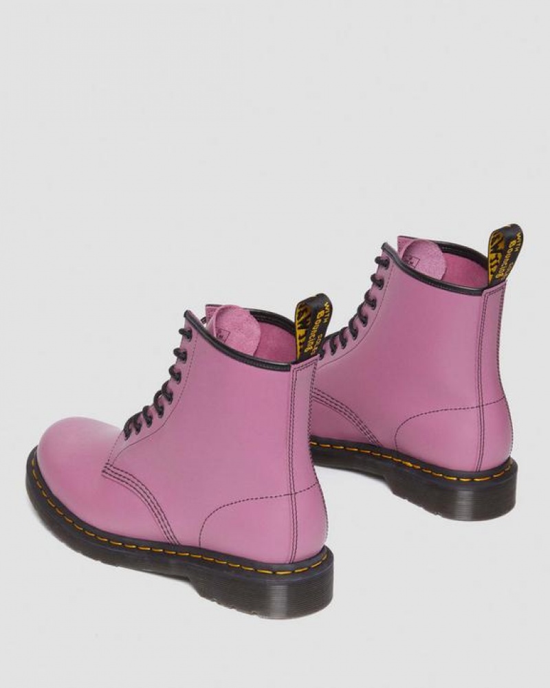 Dr Martens 1460 Smooth Læder Blonder Up Støvler Dame Lilla | Danmark_Dr77716