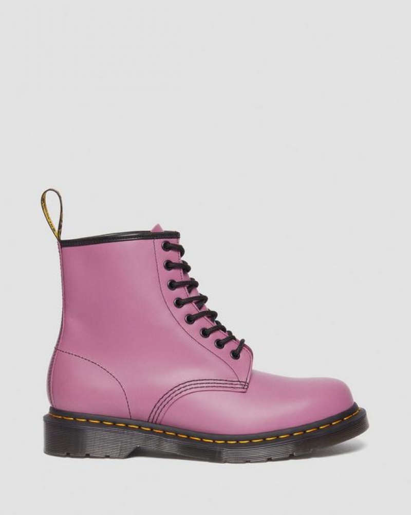 Dr Martens 1460 Smooth Læder Blonder Up Støvler Dame Lilla | Danmark_Dr77716