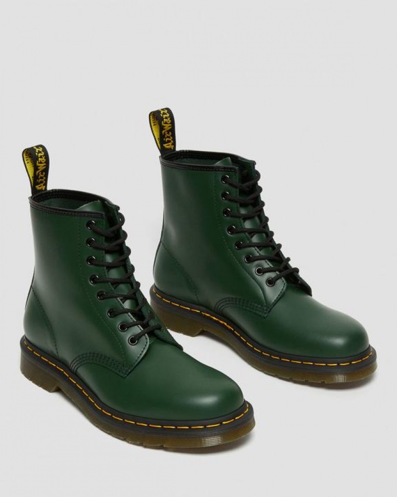 Dr Martens 1460 Smooth Læder Blonder Up Støvler Dame Grøn | Danmark_Dr83834