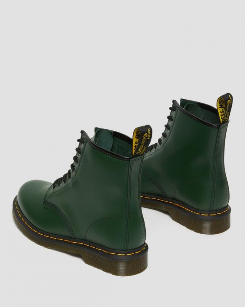 Dr Martens 1460 Smooth Læder Blonder Up Støvler Dame Grøn | Danmark_Dr83834