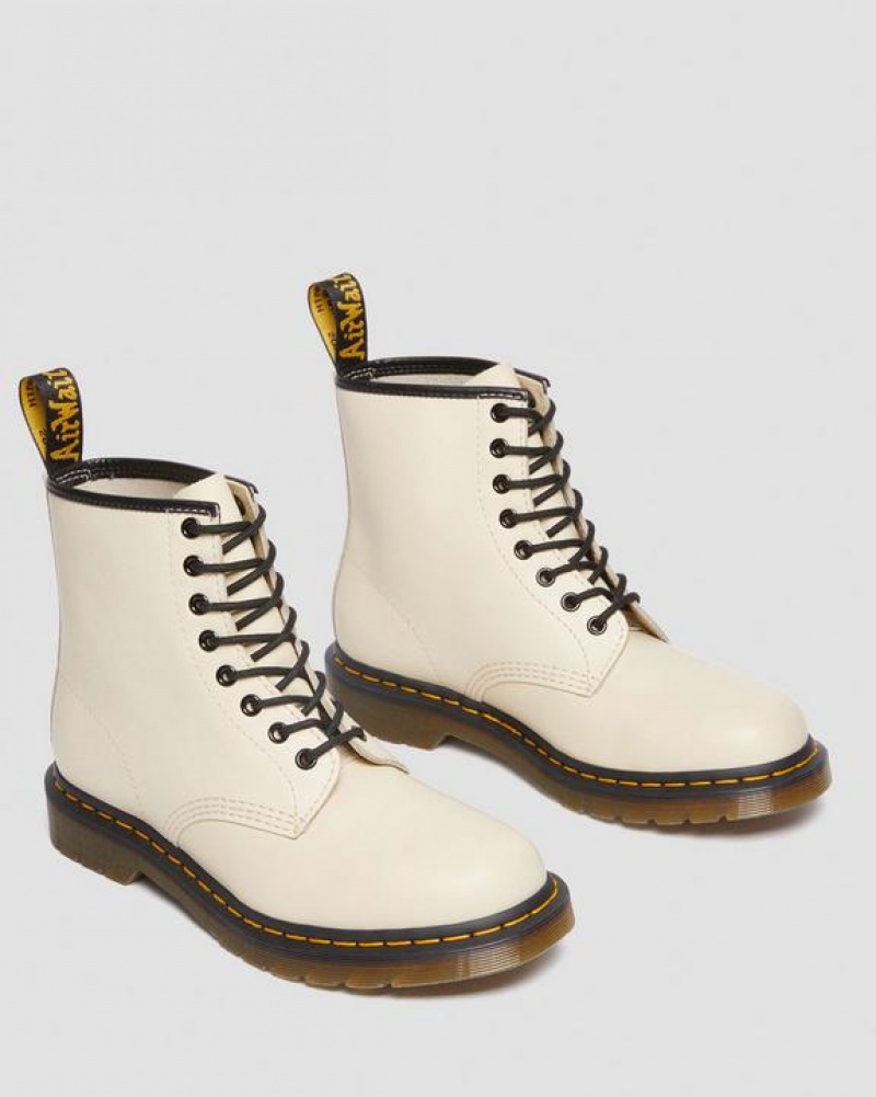 Dr Martens 1460 Smooth Læder Blonder Up Støvler Dame Beige | Danmark_Dr86584