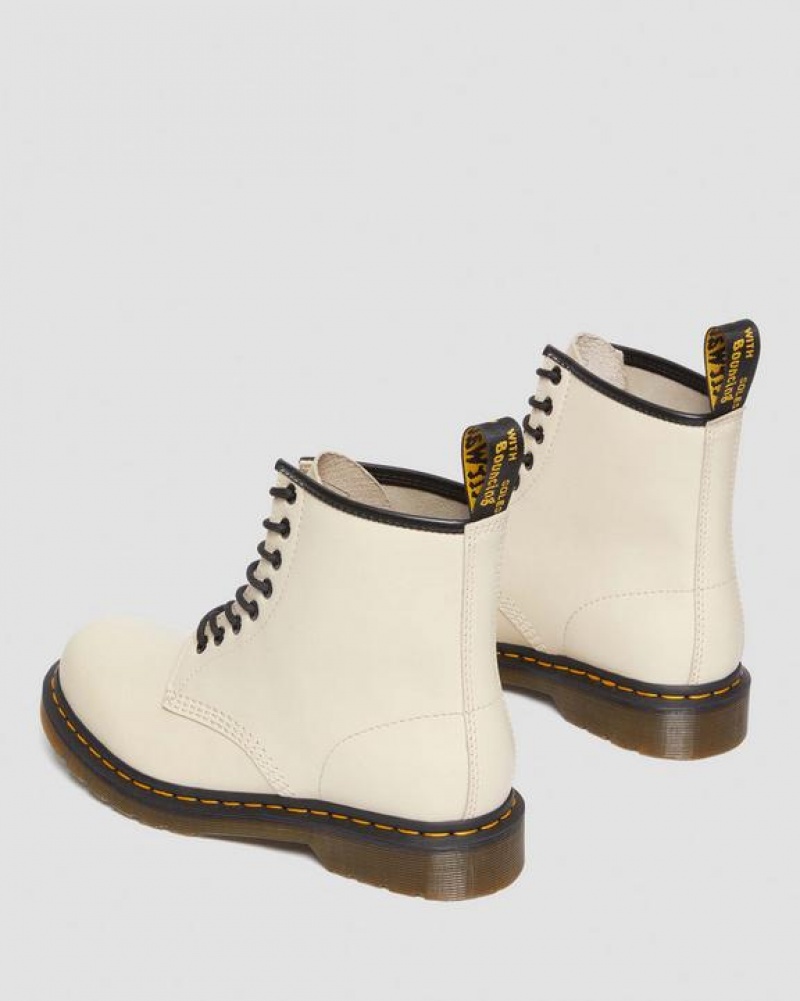 Dr Martens 1460 Smooth Læder Blonder Up Støvler Dame Beige | Danmark_Dr86584