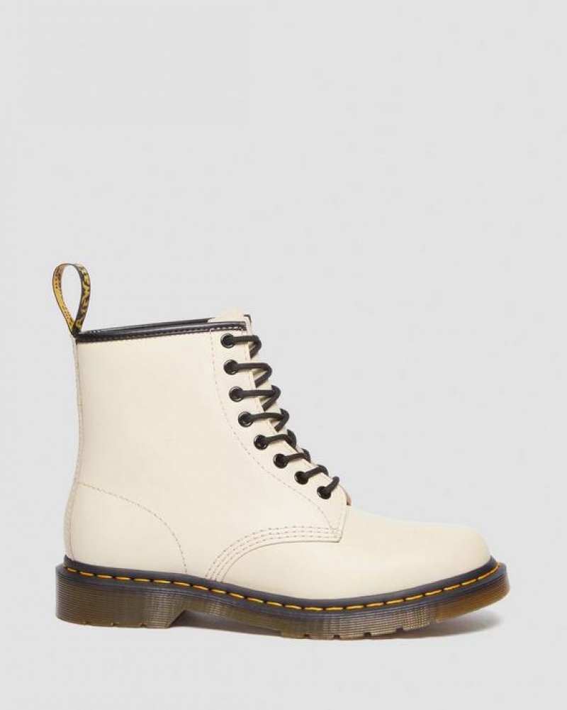 Dr Martens 1460 Smooth Læder Blonder Up Støvler Dame Beige | Danmark_Dr86584