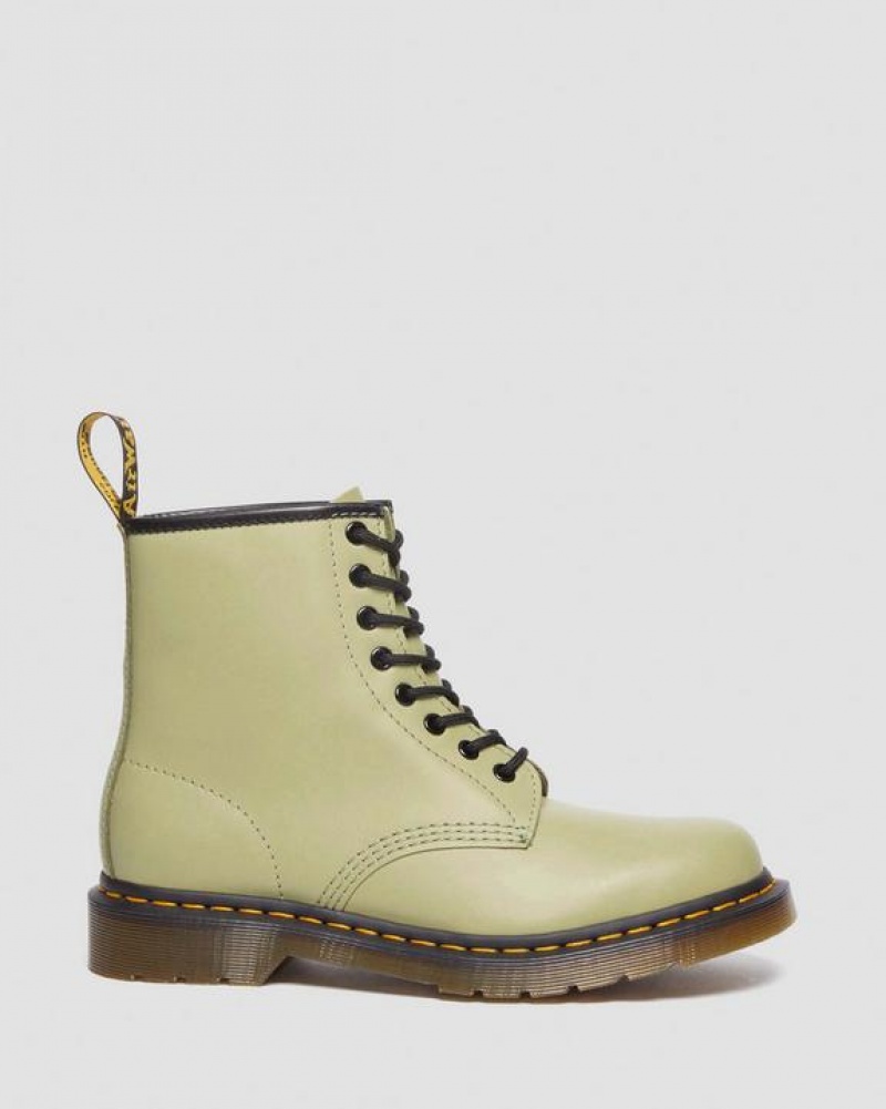 Dr Martens 1460 Smooth Læder Blonder Up Støvler Dame Olivengrøn | Danmark_Dr11721