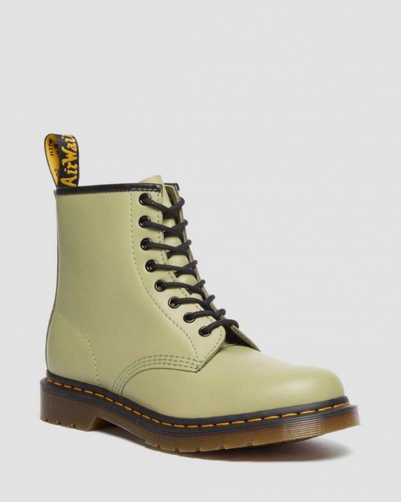 Dr Martens 1460 Smooth Læder Blonder Up Støvler Dame Olivengrøn | Danmark_Dr11721