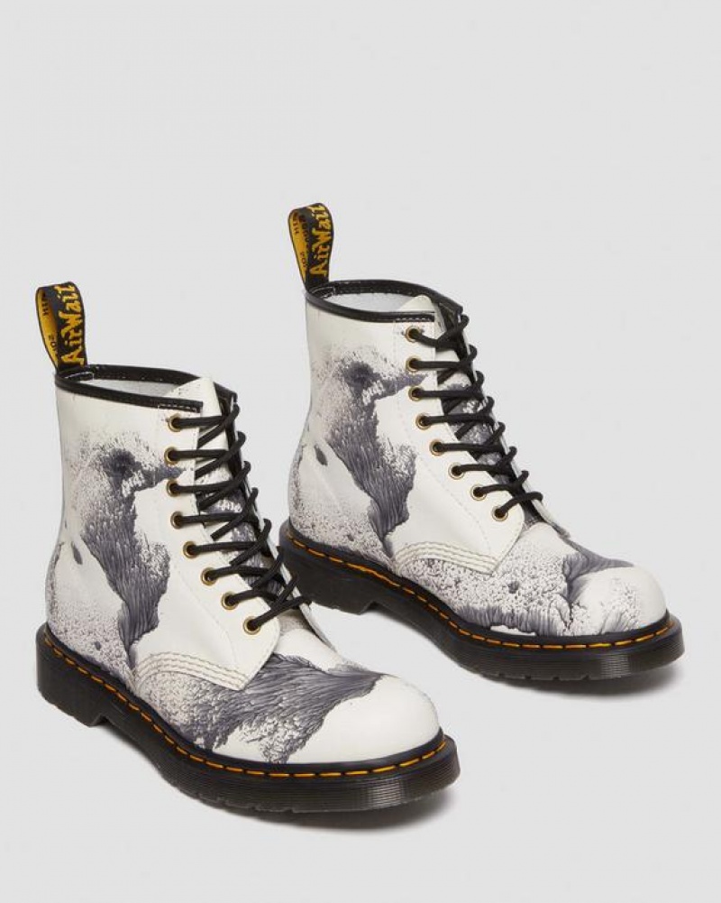 Dr Martens 1460 Tate 'Decalcomania' Backhand Læder Blonder Up Støvler Dame Flerfarvede | Danmark_Dr86560