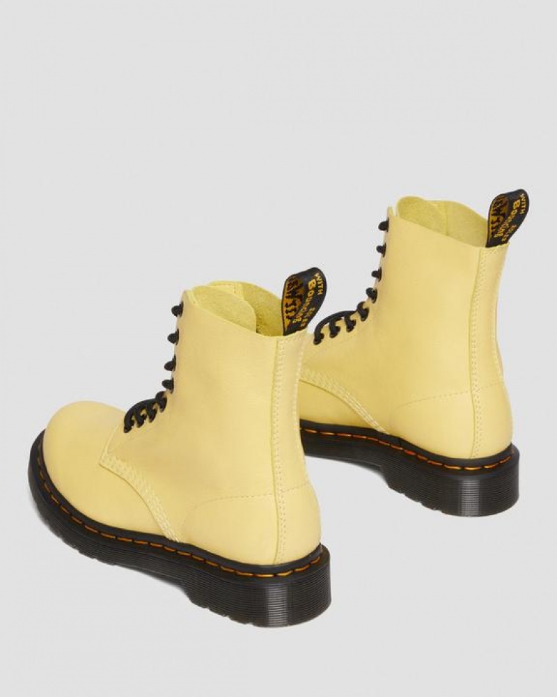 Dr Martens 1460 Women's Pascal Black Eyelet Blonder Up Støvler Dame Citron Gul | Danmark_Dr70952