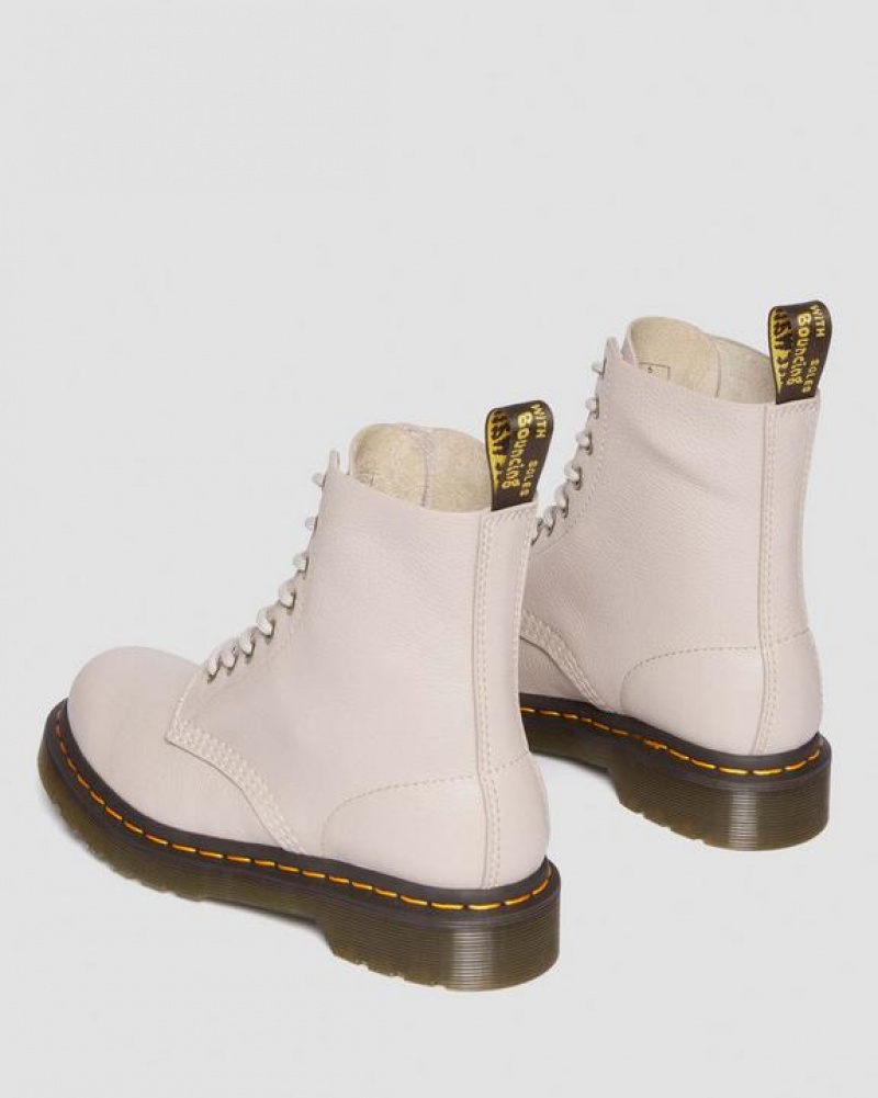 Dr Martens 1460 Women's Pascal Virginia Læder Støvler Dame Grå Brune | Danmark_Dr84788