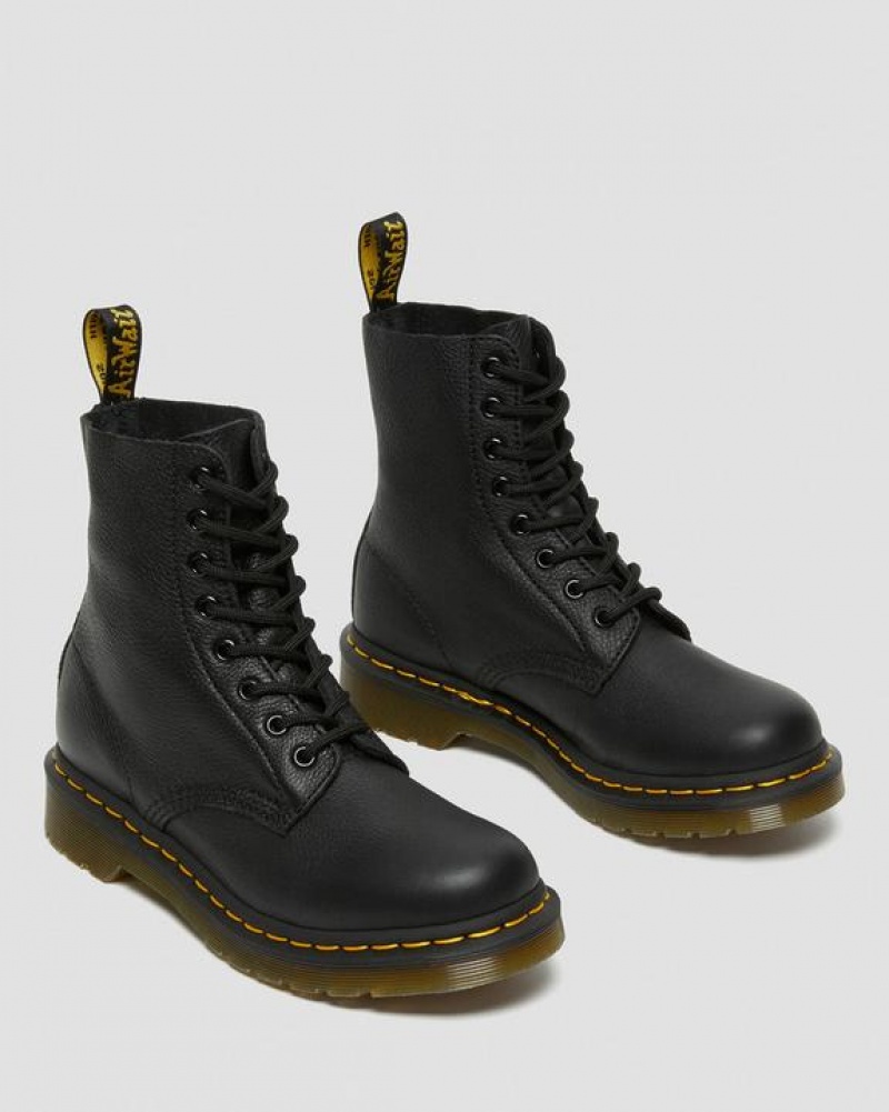 Dr Martens 1460 Women's Pascal Virginia Læder Støvler Dame Sort | Danmark_Dr63247