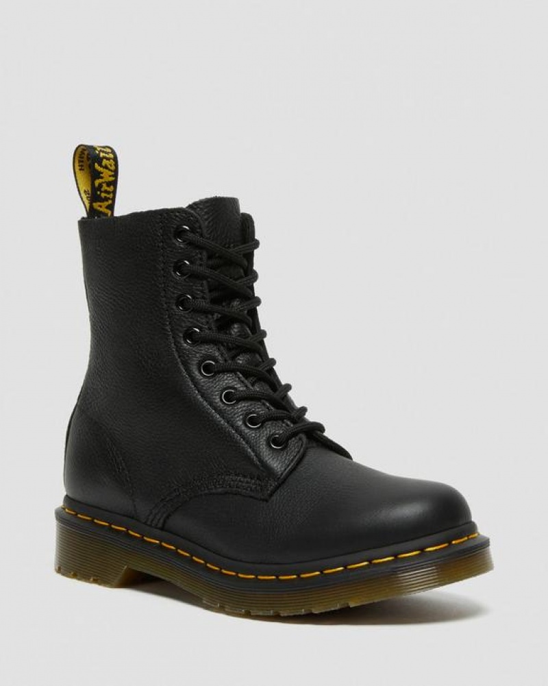 Dr Martens 1460 Women's Pascal Virginia Læder Støvler Dame Sort | Danmark_Dr63247