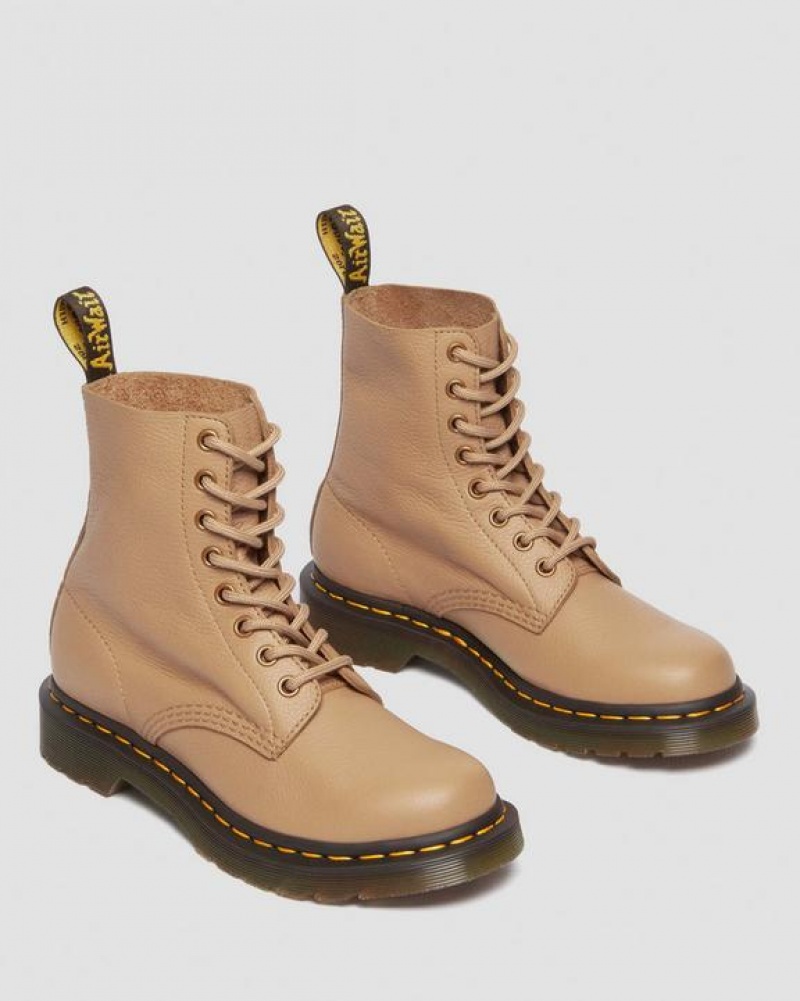 Dr Martens 1460 Women's Pascal Virginia Læder Støvler Dame Brune | Danmark_Dr78317