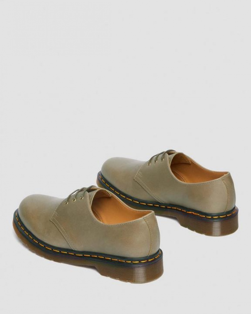 Dr Martens 1461 Carrara Læder Oxford Sko Dame Olivengrøn | Danmark_Dr33885