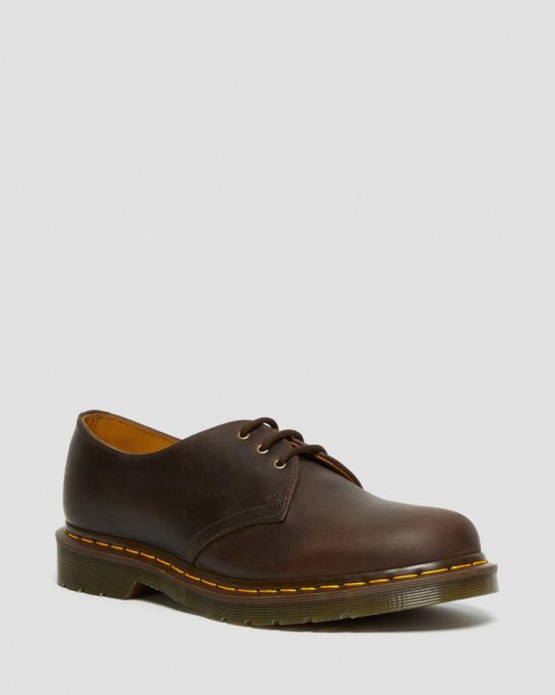 Dr Martens 1461 Crazy Horse Læder Oxford Sko Dame Brune | Danmark_Dr47668