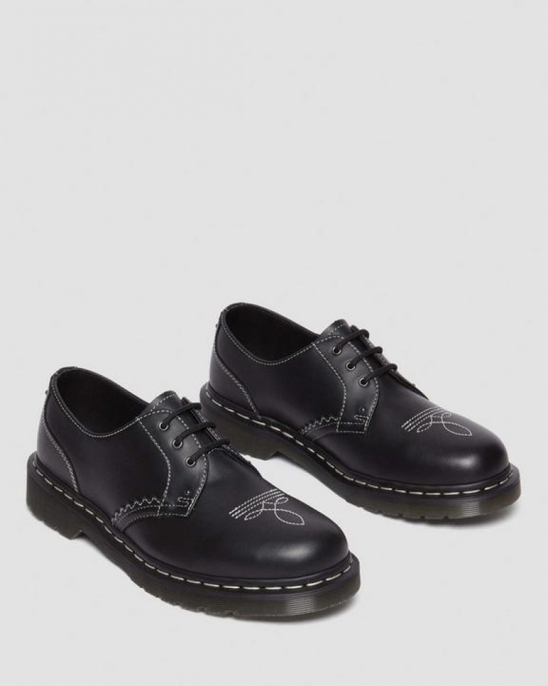 Dr Martens 1461 Gothic Americana Læder Oxford Sko Dame Sort | Danmark_Dr36794