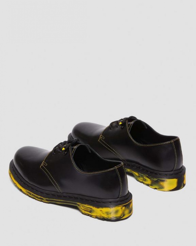 Dr Martens 1461 Marbled Sole Læder Oxford Sko Dame Sort | Danmark_Dr24560