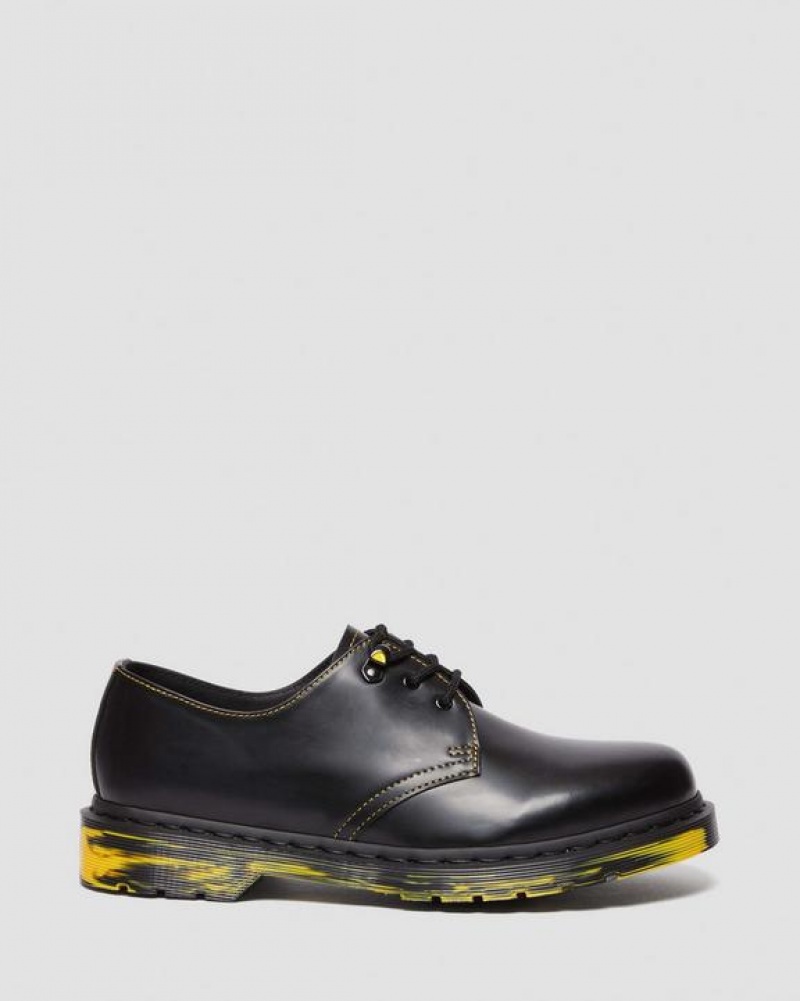 Dr Martens 1461 Marbled Sole Læder Oxford Sko Dame Sort | Danmark_Dr24560