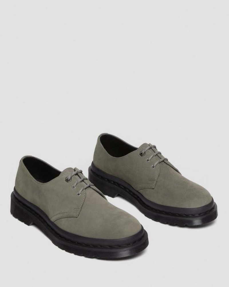 Dr Martens 1461 Milled Nubuck Oxford Sko Dame Grå | Danmark_Dr85723