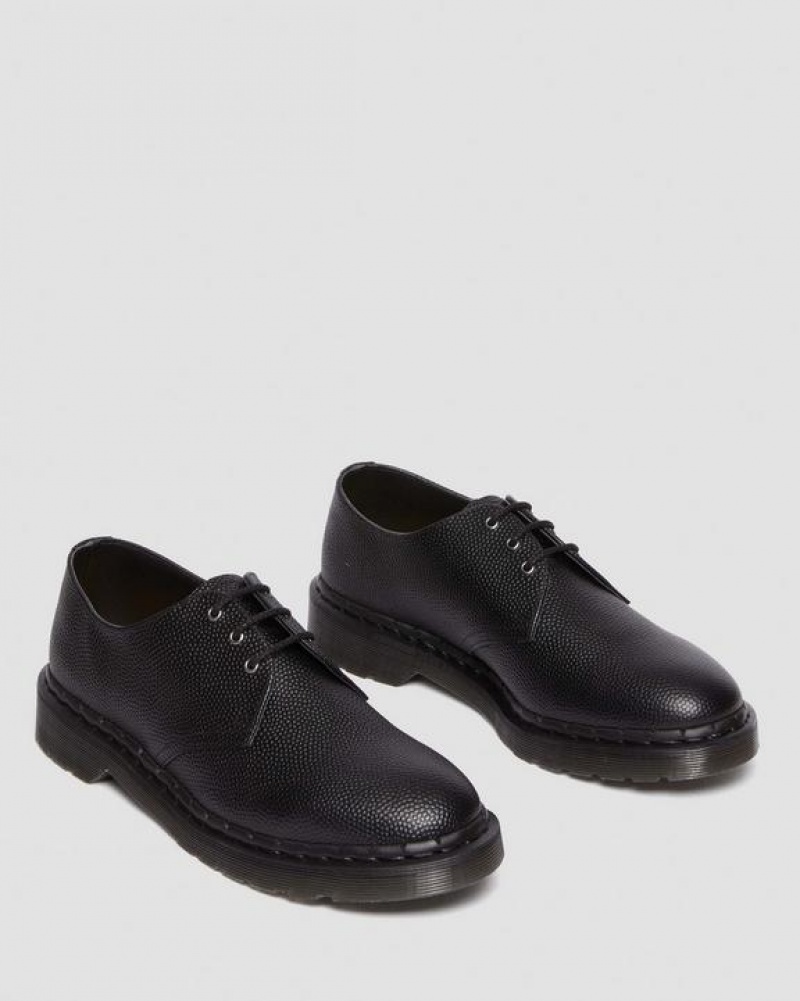 Dr Martens 1461 Pebble Grain Læder Oxford Sko Herre Sort | Danmark_Dr61086