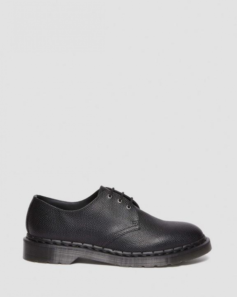 Dr Martens 1461 Pebble Grain Læder Oxford Sko Herre Sort | Danmark_Dr61086