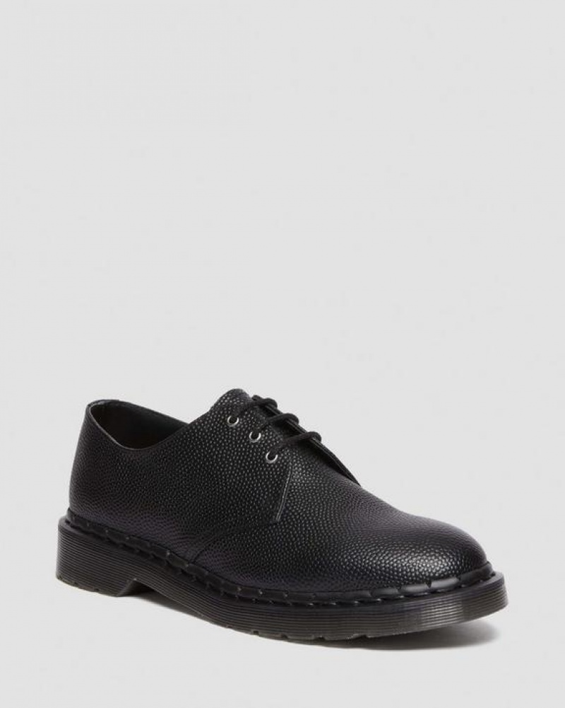 Dr Martens 1461 Pebble Grain Læder Oxford Sko Herre Sort | Danmark_Dr61086