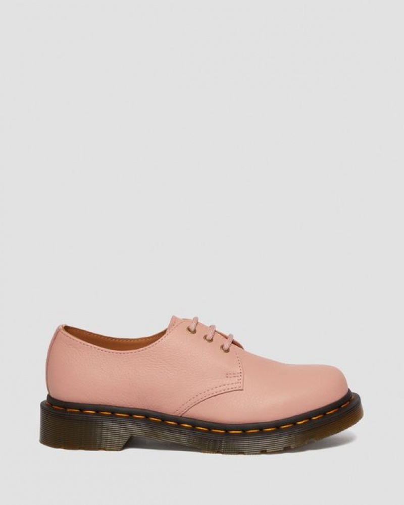 Dr Martens 1461 Women's Virginia Læder Oxford Sko Dame Koral Beige | Danmark_Dr36175