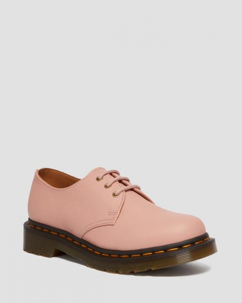 Dr Martens 1461 Women's Virginia Læder Oxford Sko Dame Koral Beige | Danmark_Dr36175