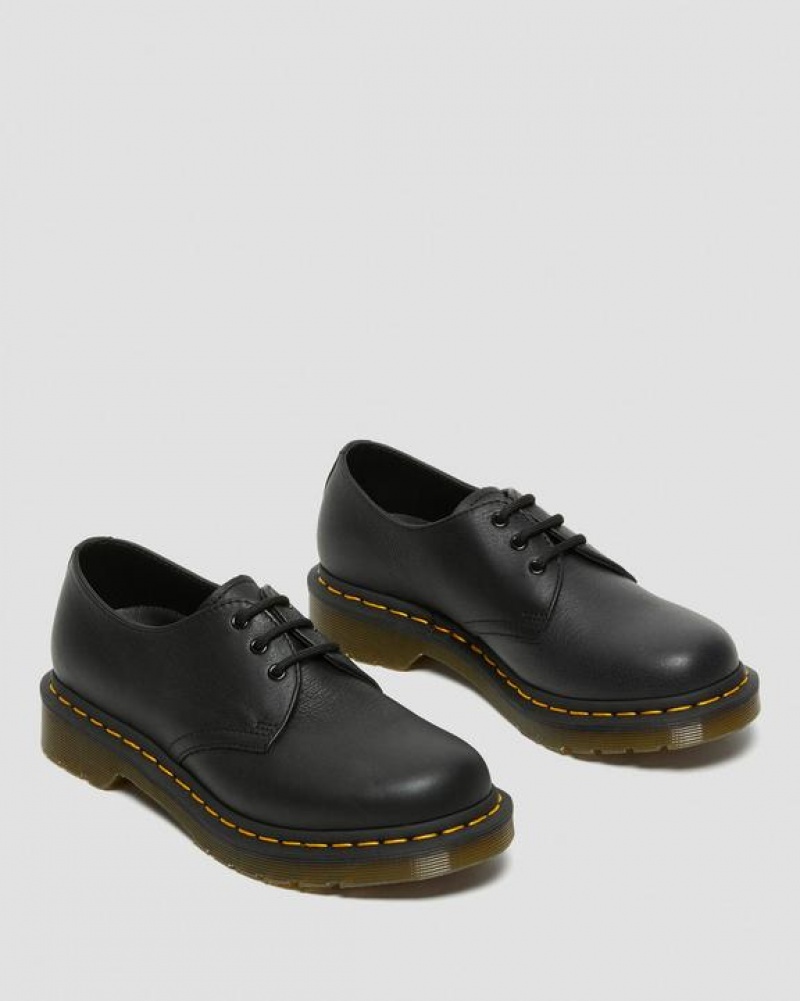 Dr Martens 1461 Women's Virginia Læder Oxford Sko Dame Sort | Danmark_Dr46511