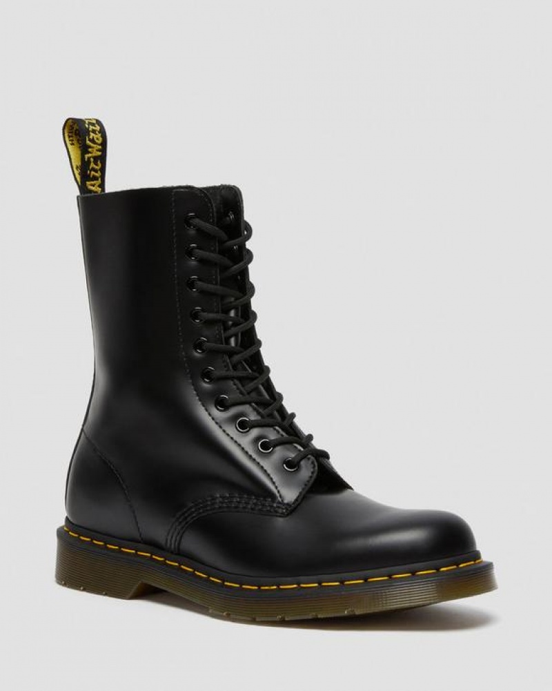 Dr Martens 1490 Smooth Læder Mid Calf Støvler Herre Sort | Danmark_Dr50411