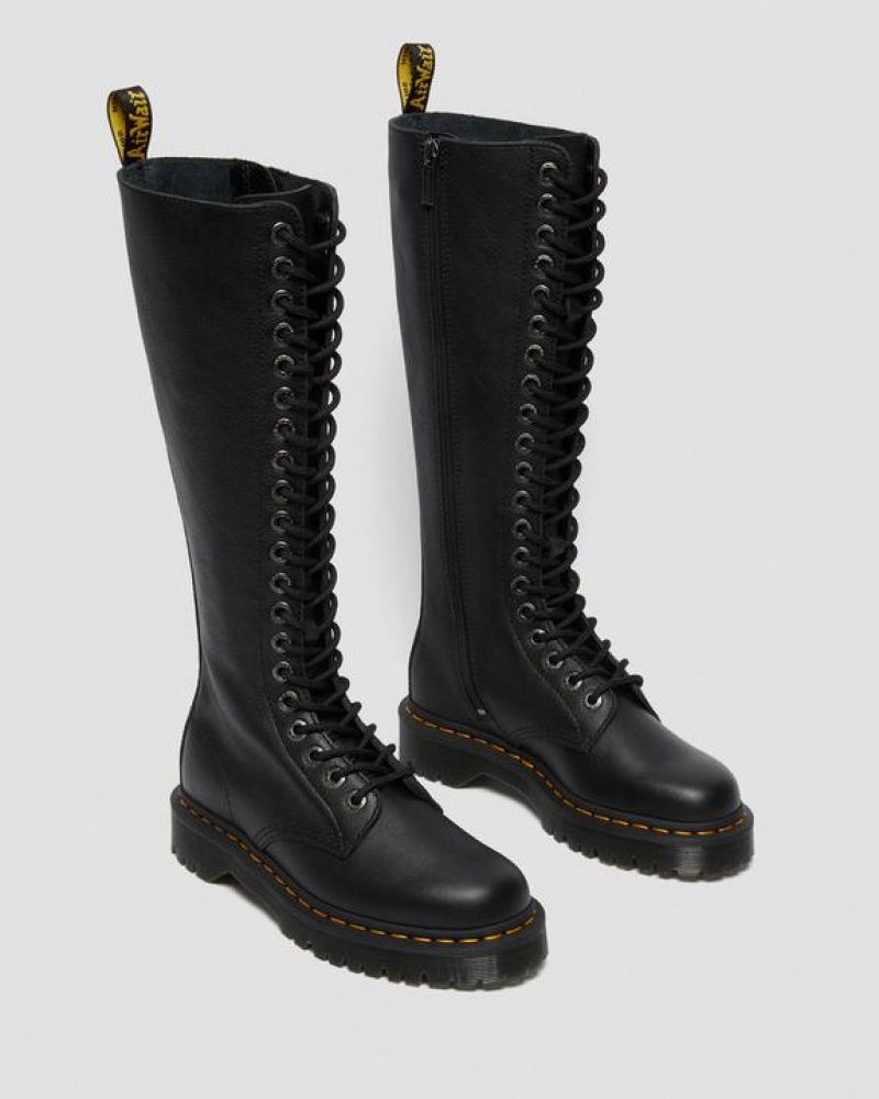 Dr Martens 1B60 Bex Pisa Læder Knee High Støvler Dame Sort | Danmark_Dr85564