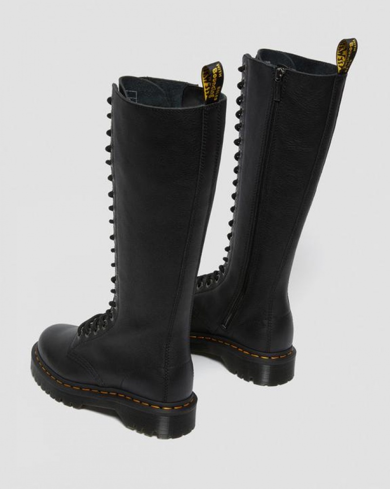 Dr Martens 1B60 Bex Pisa Læder Knee High Støvler Dame Sort | Danmark_Dr85564