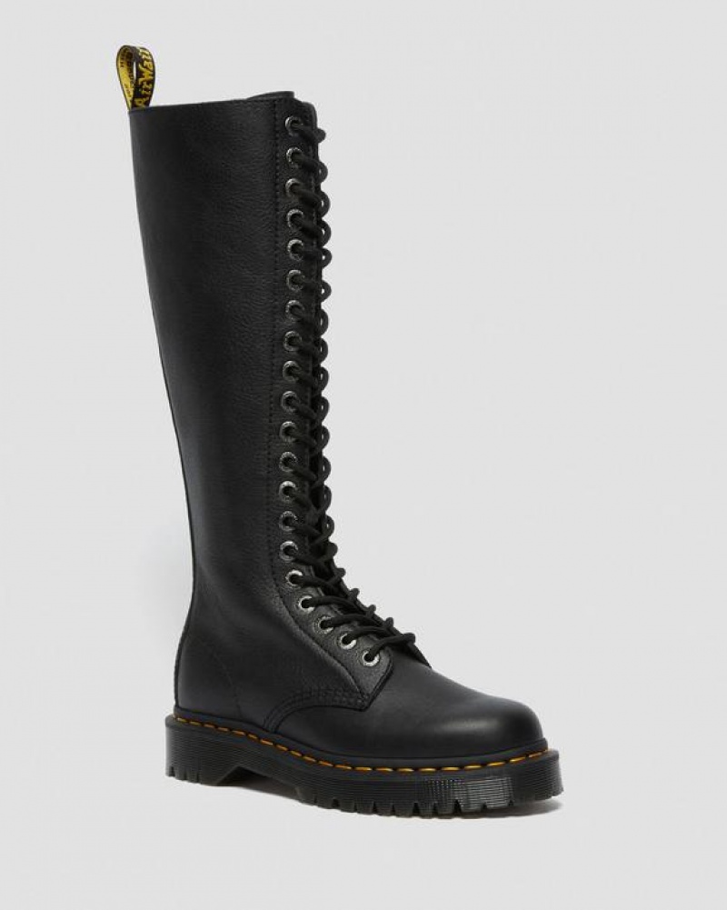 Dr Martens 1B60 Bex Pisa Læder Knee High Støvler Dame Sort | Danmark_Dr85564