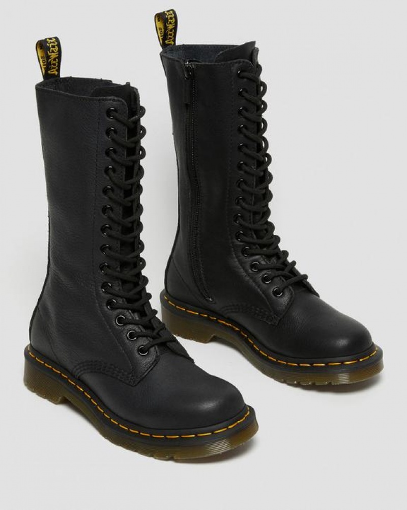 Dr Martens 1B99 Virginia Læder Mid Calf Støvler Dame Sort | Danmark_Dr50560