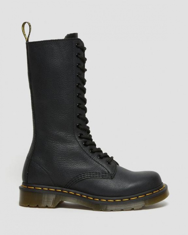 Dr Martens 1B99 Virginia Læder Mid Calf Støvler Dame Sort | Danmark_Dr50560