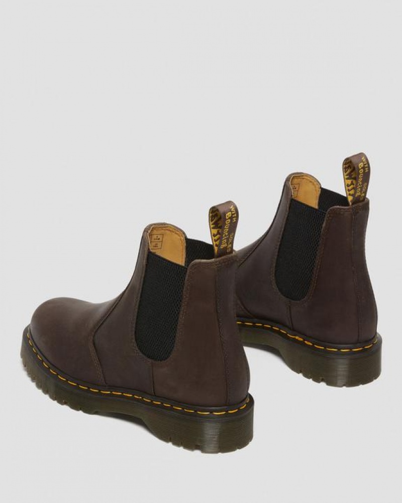 Dr Martens 2976 Bex Crazy Horse Chelsea Støvler Dame Mørkebrune | Danmark_Dr87684