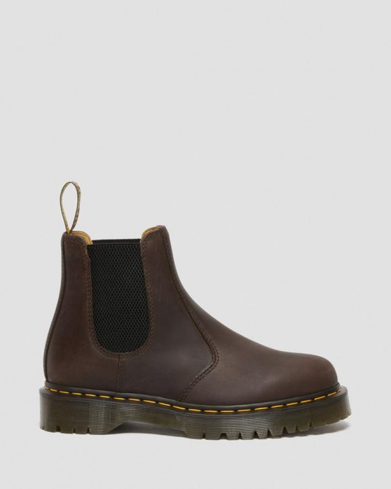 Dr Martens 2976 Bex Crazy Horse Chelsea Støvler Dame Mørkebrune | Danmark_Dr87684