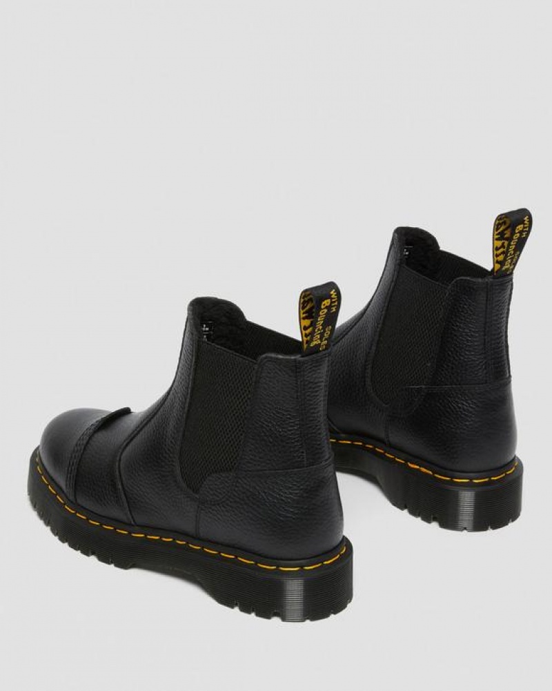 Dr Martens 2976 Bex Fleece-Forede Chelsea Platform Sko Herre Sort | Danmark_Dr39376