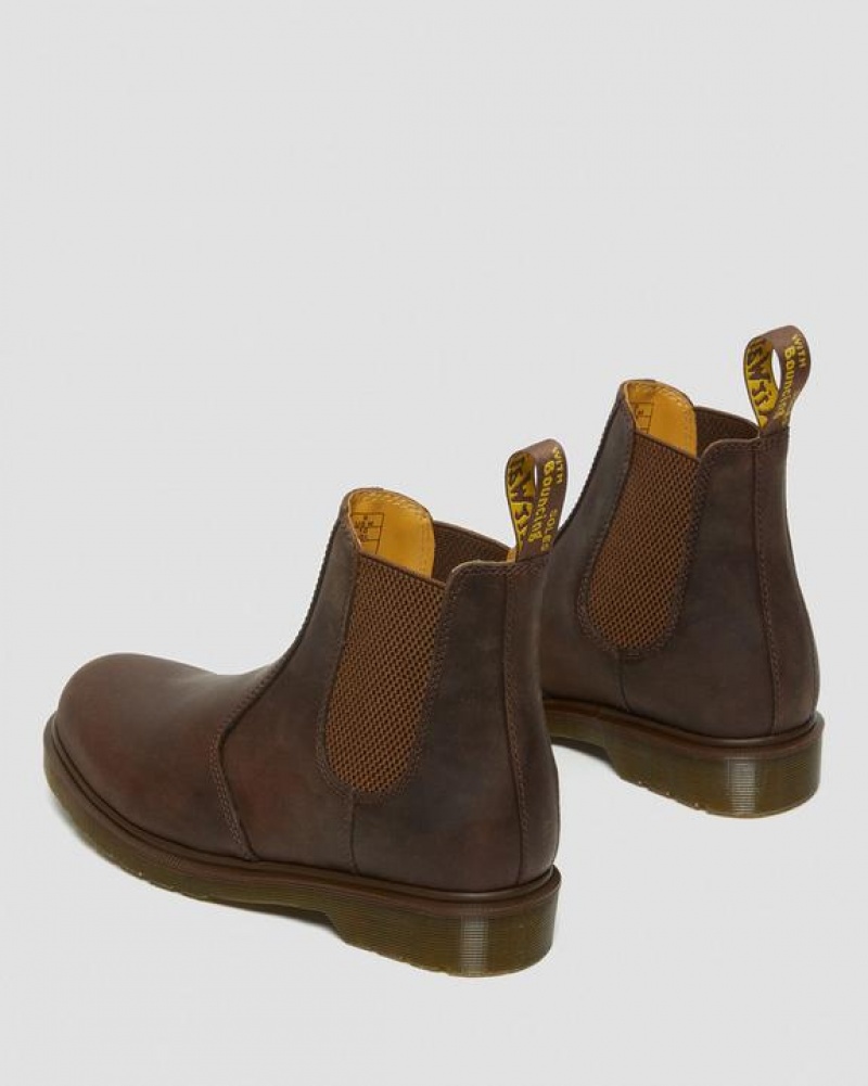 Dr Martens 2976 Crazy Horse Læder Chelsea Støvler Dame Brune | Danmark_Dr64164