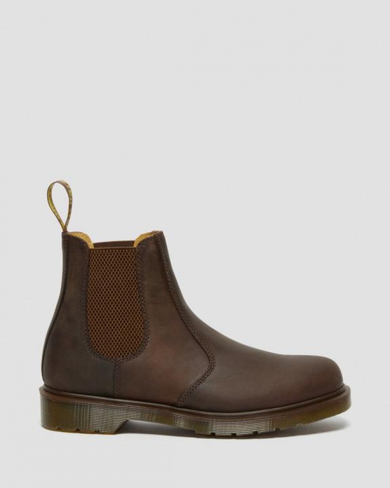 Dr Martens 2976 Crazy Horse Læder Chelsea Støvler Dame Brune | Danmark_Dr64164