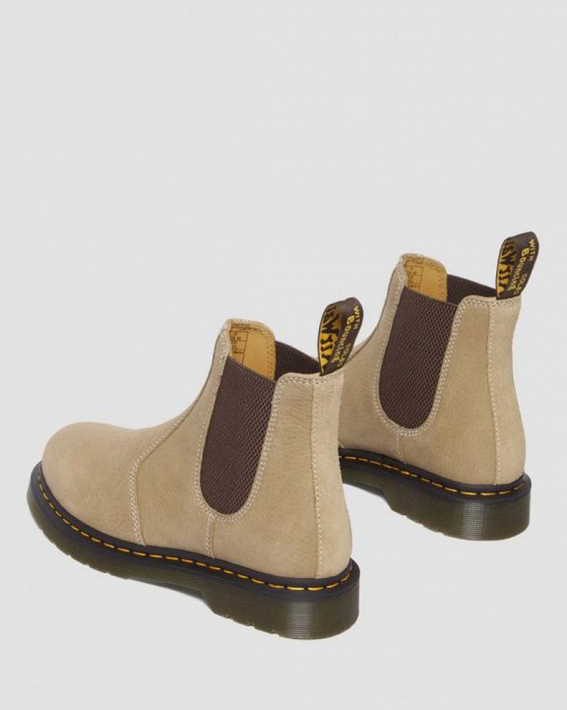 Dr Martens 2976 Tumbled Nubuck Læder Chelsea Støvler Dame Brune | Danmark_Dr88592