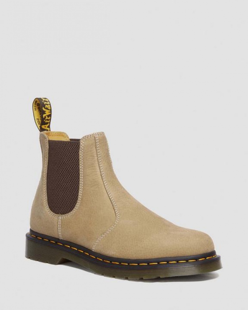 Dr Martens 2976 Tumbled Nubuck Læder Chelsea Støvler Dame Brune | Danmark_Dr88592