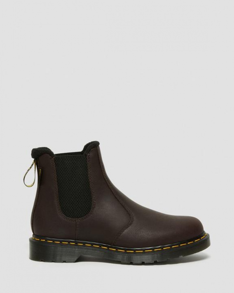 Dr Martens 2976 Warmwair Læder Chelsea Støvler Dame Mørkebrune | Danmark_Dr69873